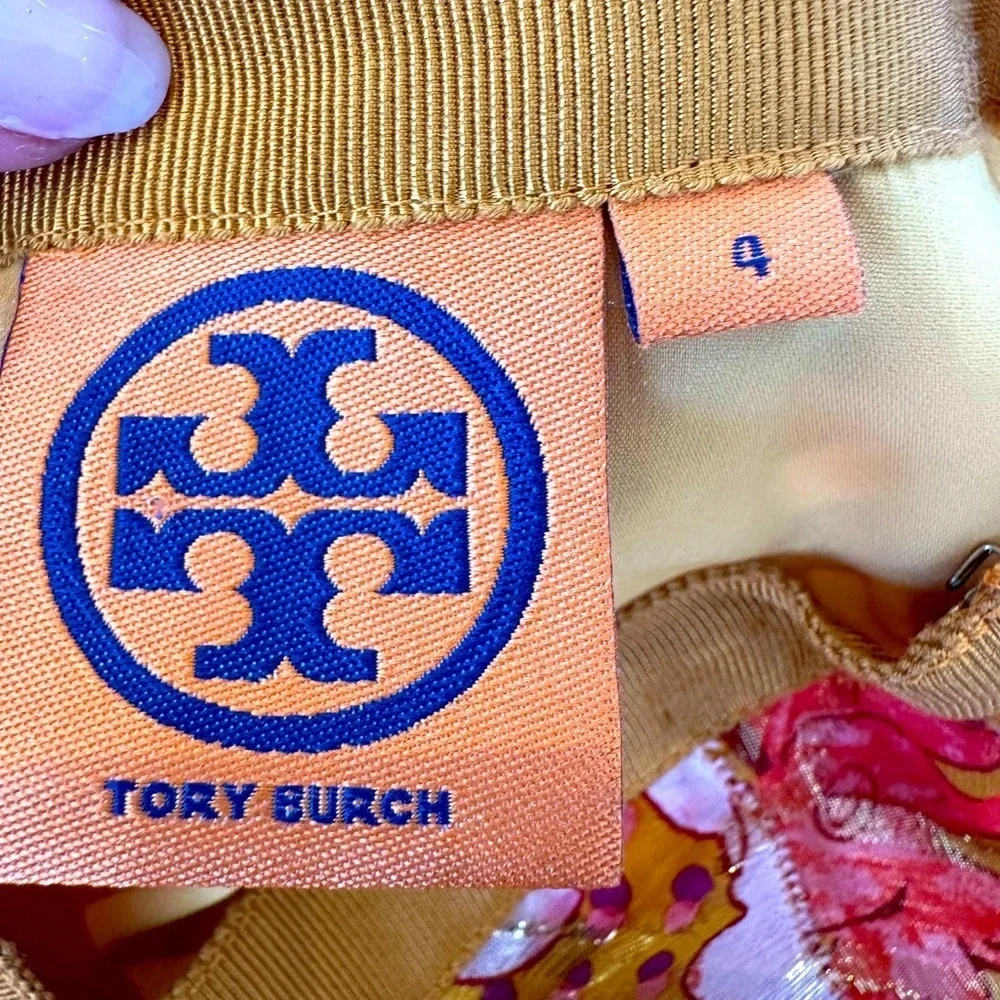 Tory Burch Opalina Silk Floral Print Ruffle Skirt